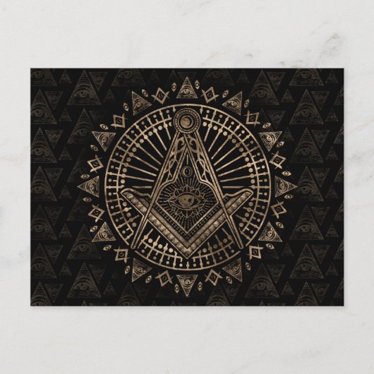 Freemasonry-symbool Square and Compass Briefkaart (Voorkant)