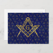 Freemasonry-symbool Square and Compass Briefkaart (Voorkant / Achterkant)