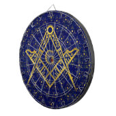 Freemasonry-symbool Square and Compass Dartbord (Voorkant Rechts)