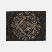 Freemasonry-symbool Square and Compass Fleece Deken (Voorkant (Horizontaal))