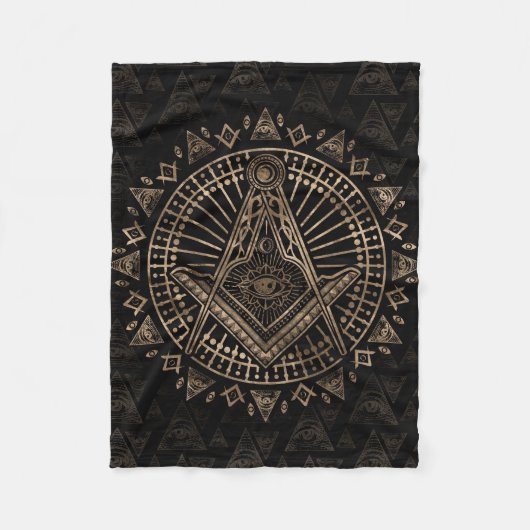 Freemasonry-symbool Square and Compass Fleece Deken (Voorkant)