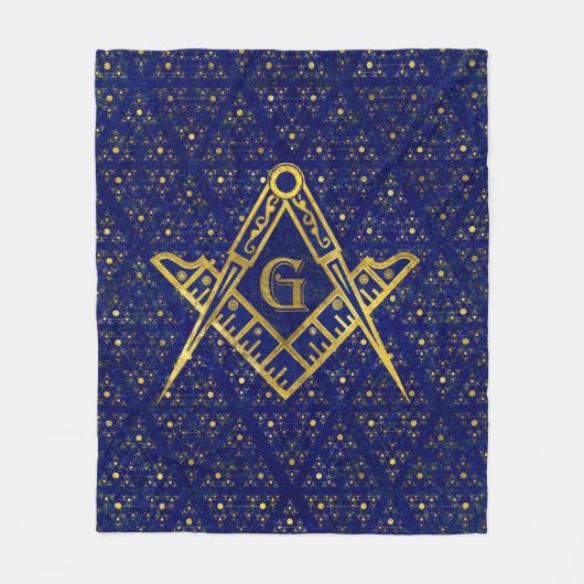 Freemasonry-symbool Square and Compass Fleece Deken (Voorkant)