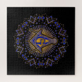 Freemasonry-symbool Square and Compass Legpuzzel (Horizontaal)