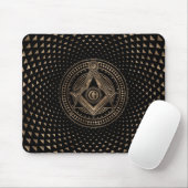 Freemasonry-symbool Square and Compass Muismat (Met muis)