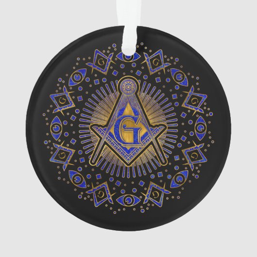 Freemasonry-symbool Square and Compass Ornament (achterkant)
