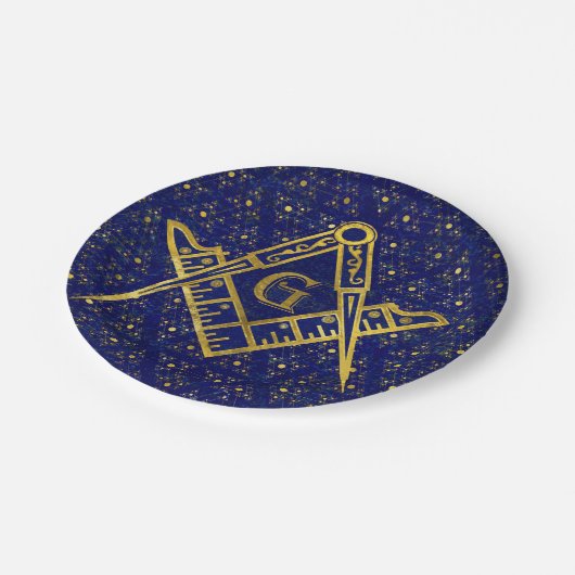 Freemasonry-symbool Square and Compass Papieren Bordje (Gekanteld)