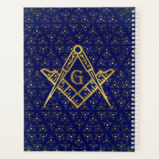 Freemasonry-symbool Square and Compass Planner (Achterkant)