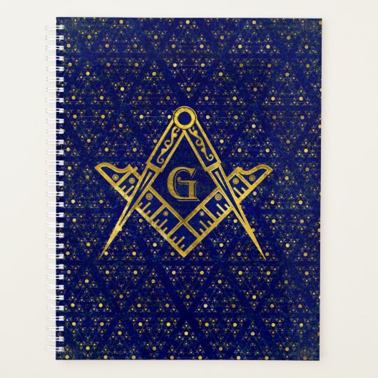 Freemasonry-symbool Square and Compass Planner (Voorkant)