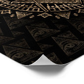 Freemasonry-symbool Square and Compass Poster (Hoek)