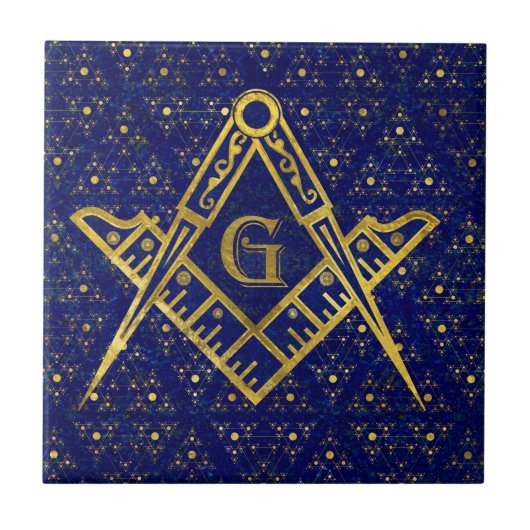 Freemasonry-symbool Square and Compass Tegeltje (Voorkant)