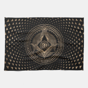 Freemasonry-symbool Square and Compass Theedoek