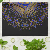 Freemasonry-symbool Square and Compass Theedoek (Gevouwen)