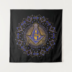Freemasonry-symbool Square and Compass Wandkleed