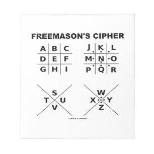 Freemason's Cipher (cryptografie) Notitieblok