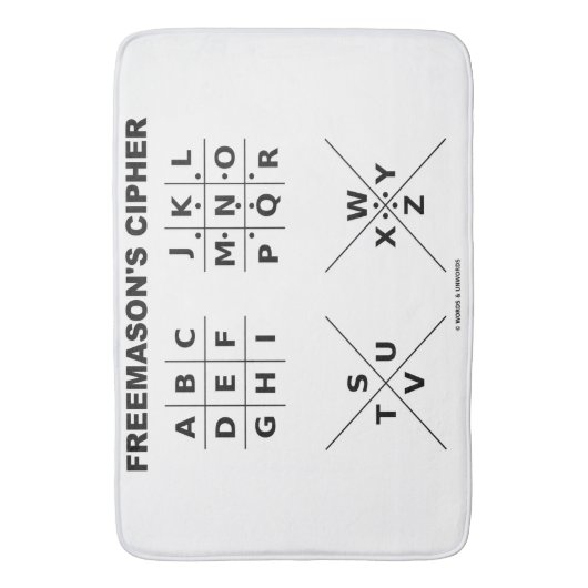 Freemason's Cryptography Deciphering Code Badmat (Voorkant Verticaal)