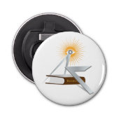 Freemasonsymbolen Button Flesopener (Voorkant)