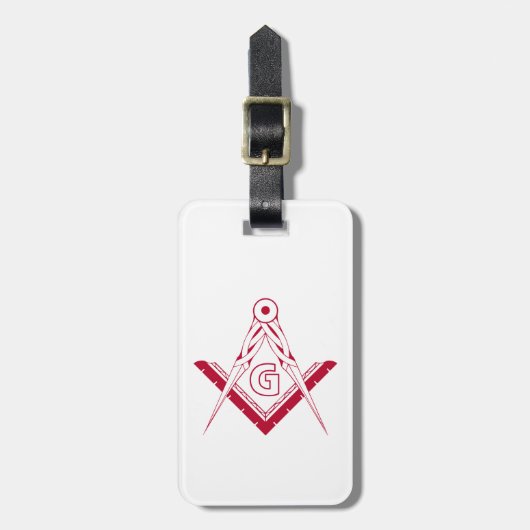 Freemasonsymbool Bagagelabel (Voorkant verticaal)