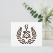 Freemasonsymbool Briefkaart (Staand voorkant)