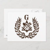 Freemasonsymbool Briefkaart (Voorkant / Achterkant)