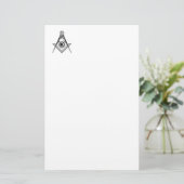 Freemasonsymbool Briefpapier (Staand voorkant)