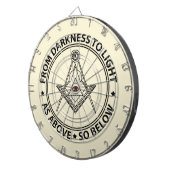Freemasonsymbool Dartbord (Voorkant Rechts)