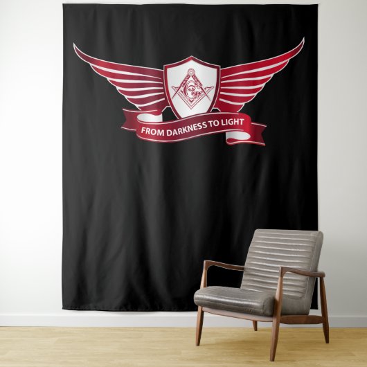 Freemasonsymbool en afscherming wandkleed (In situ)