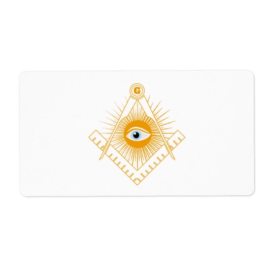 Freemasonsymbool Etiket (Voorkant)