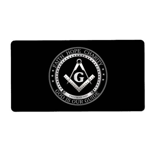 Freemasonsymbool Etiket (Voorkant)