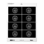 Freemasonsymbool Etiket (Full Sheet)