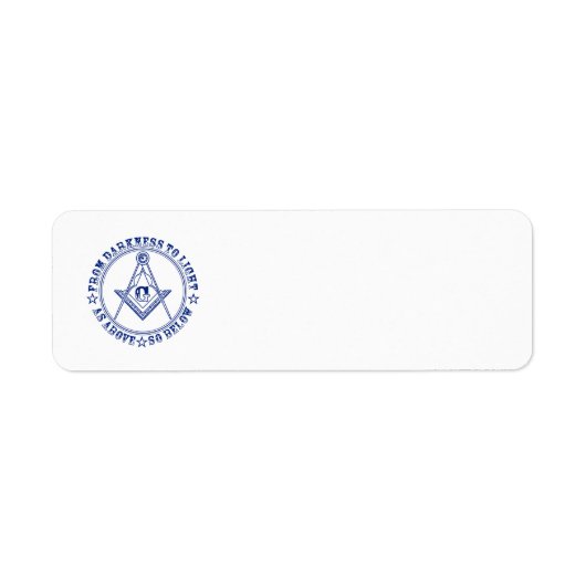 Freemasonsymbool Etiket (Voorkant)