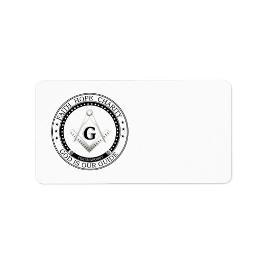 Freemasonsymbool Etiket (Voorkant)