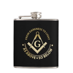 Freemasonsymbool Heupfles