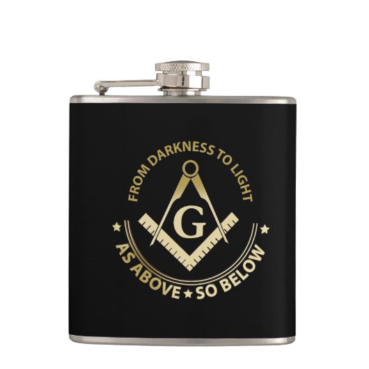 Freemasonsymbool Heupfles (Voorkant)