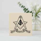Freemasonsymbool Kaart (Staand voorkant)