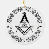 Freemasonsymbool Keramisch Ornament (Achterkant)