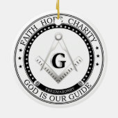 Freemasonsymbool Keramisch Ornament (Achterkant)