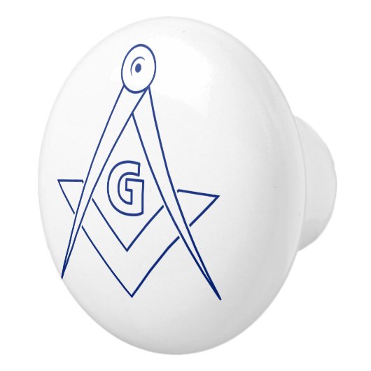 Freemasonsymbool Keramische Knop (Rechts)