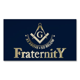 Freemasonsymbool Magnetisch Visitekaartje