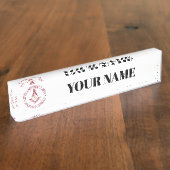 Freemasonsymbool Naambordje (Zijkant)