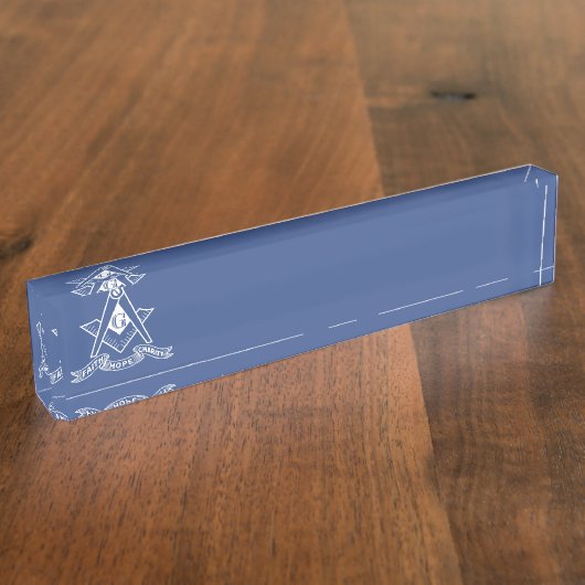 Freemasonsymbool Naambordje (Zijkant)