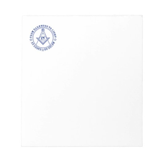 Freemasonsymbool Notitieblok (Voorkant)