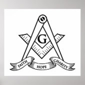 Freemasonsymbool Poster (Voorkant)