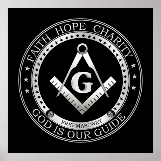 Freemasonsymbool Poster (Voorkant)