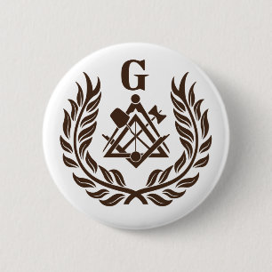Freemasonsymbool Ronde Button 5,7 Cm