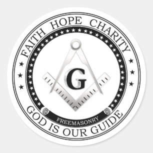 Freemasonsymbool Ronde Sticker