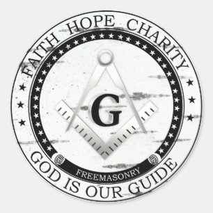 Freemasonsymbool Ronde Sticker