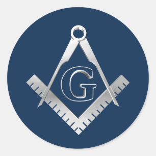Freemasonsymbool Ronde Sticker