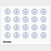 Freemasonsymbool Ronde Sticker (Vel)