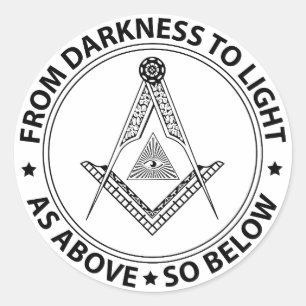 Freemasonsymbool Ronde Sticker