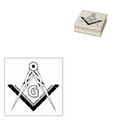 Freemasonsymbool Rubberstempel (Gestempeld)